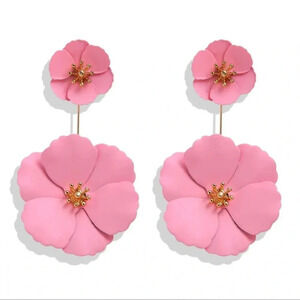 For Love And Lemons Blossom Pink Flower Earrings
